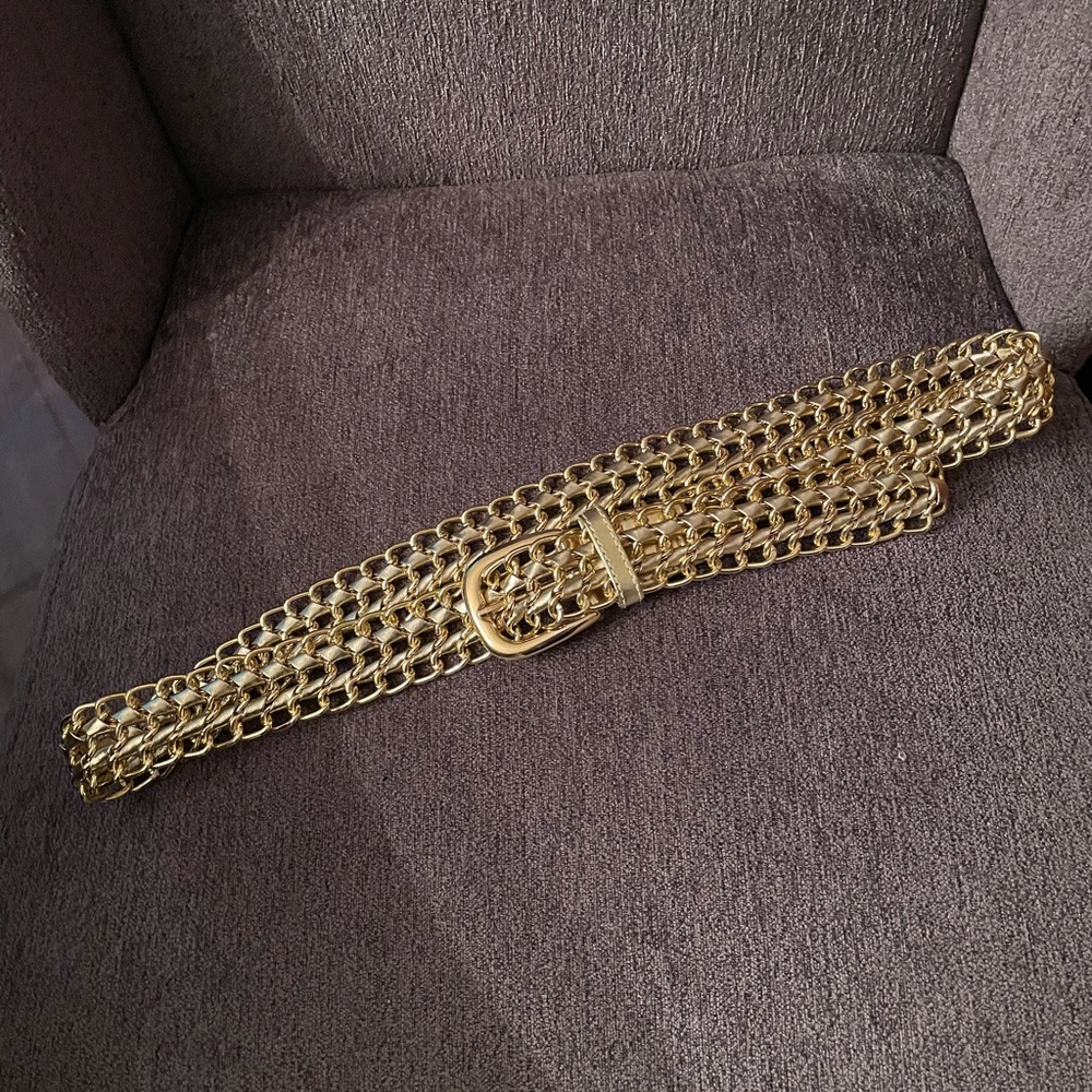 Gold belt chain metal and material